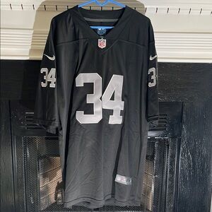 Bo Jackson Oakland / Las Vegas Raiders Football Jersey Black Silver Men’s Sz XXL